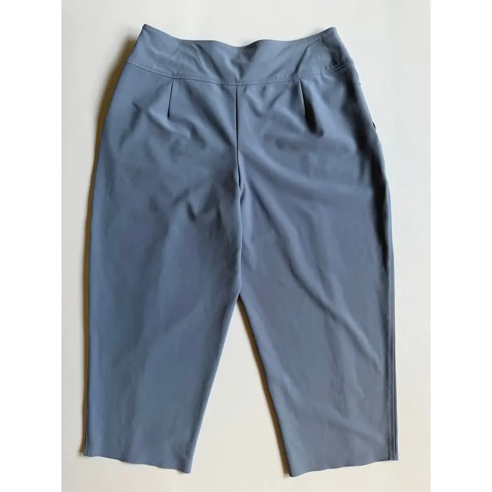 Athleta Women's Blue Gray Stellar Crop Trousers Pants Plus Size 16 - Picture 7 of 14